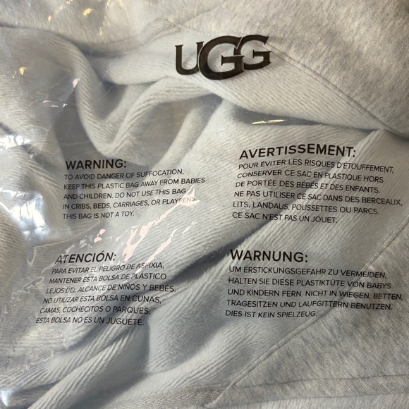 UGG Duffield Robe II Womens Grey double knit fleece pockets belt Sz M NEW - Picture 7 of 8